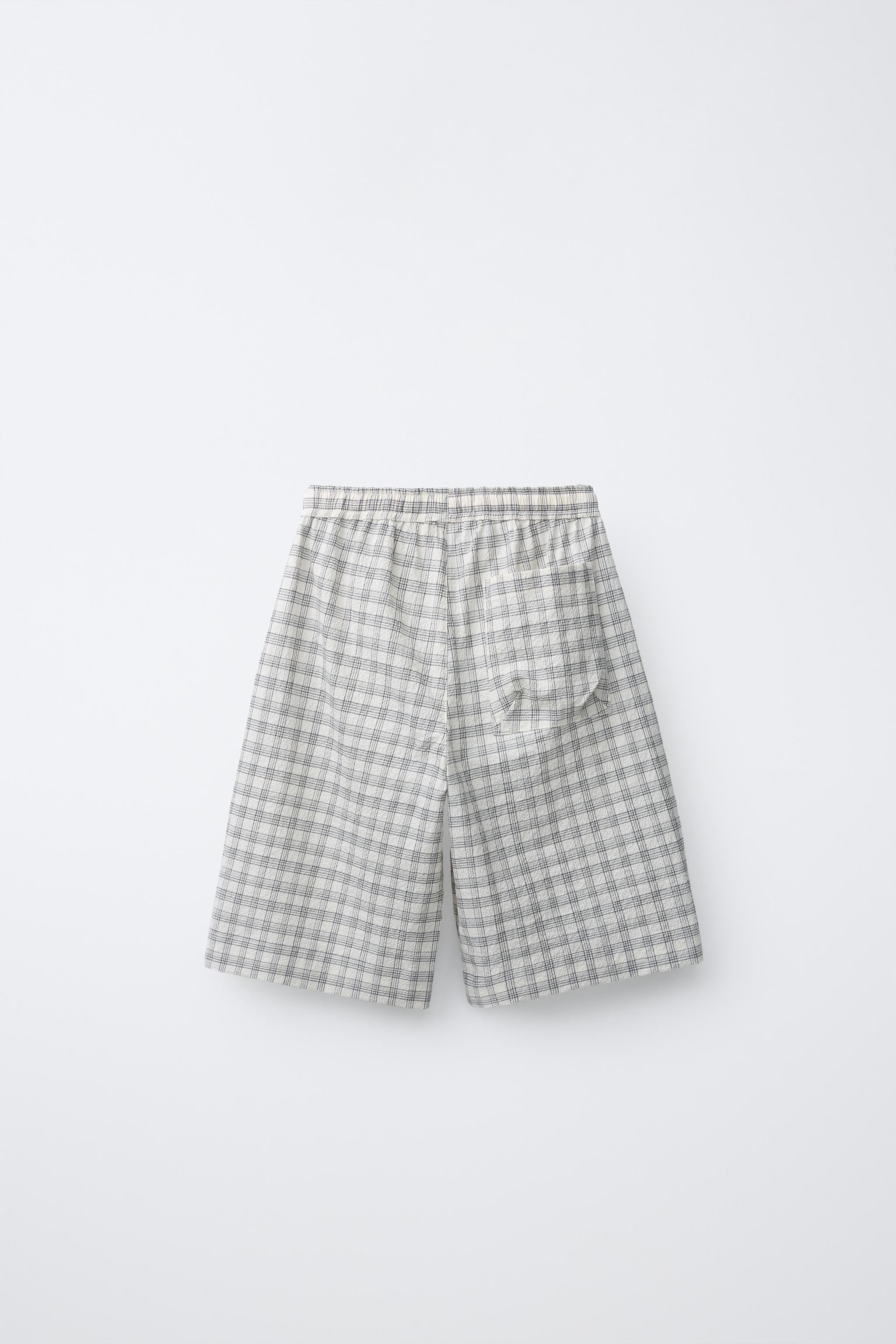 PUKAS SURF PLAID PRINT SHORTS